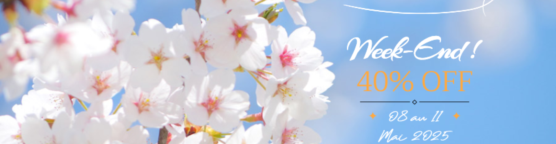 Offre 40% du 08 au 11 Mai 2025.

Offre valide une fois maximum 100 euros.