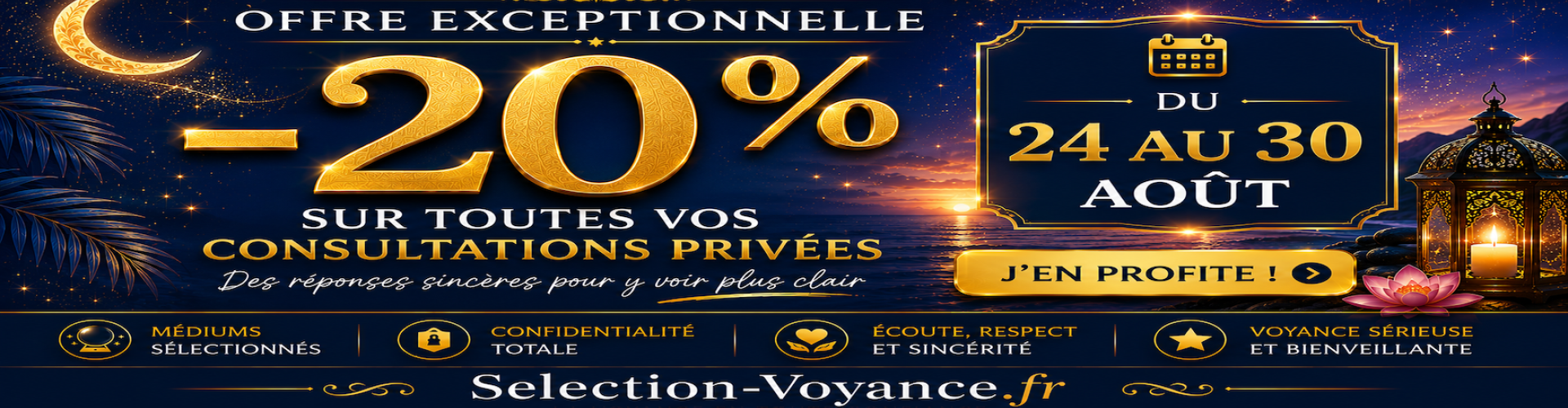 Offre spéciale 20% sur votre compte membre du 24 au 30 Août 2026.

Maximum 100 euros - valable une seule fois.