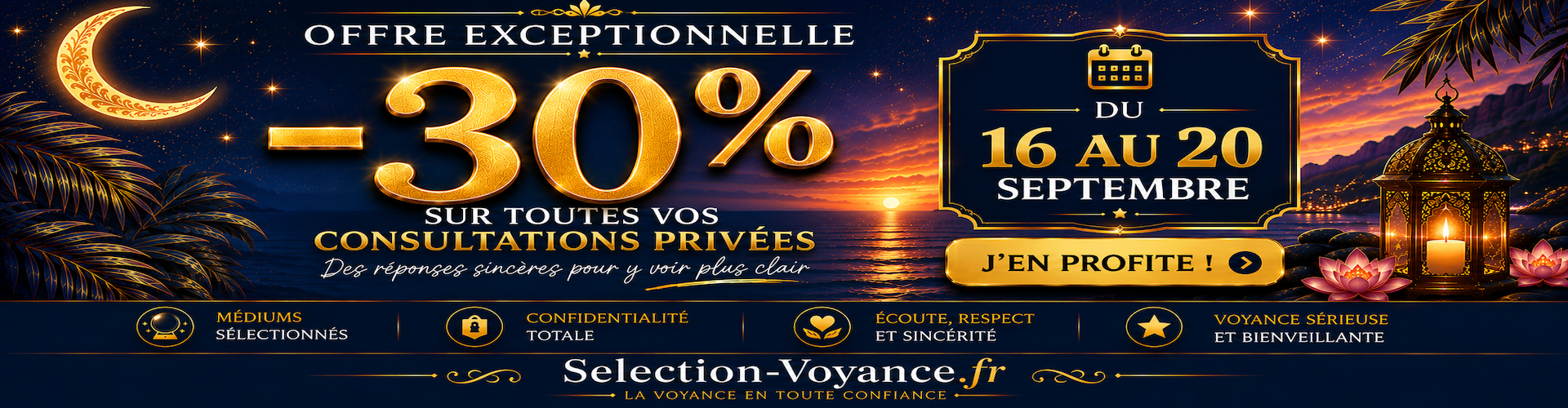 Offre spéciale 30% sur votre compte membre du 16 au 20 Septembre 2026.

Maximum 100 euros - valable une seule fois.