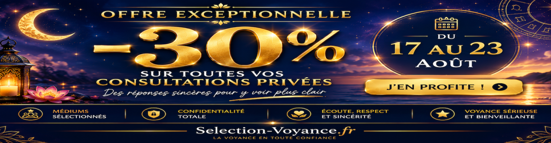 Offre spéciale 30% sur votre compte membre du 17 au 23 Août 2026.

Maximum 100 euros - valable une seule fois.