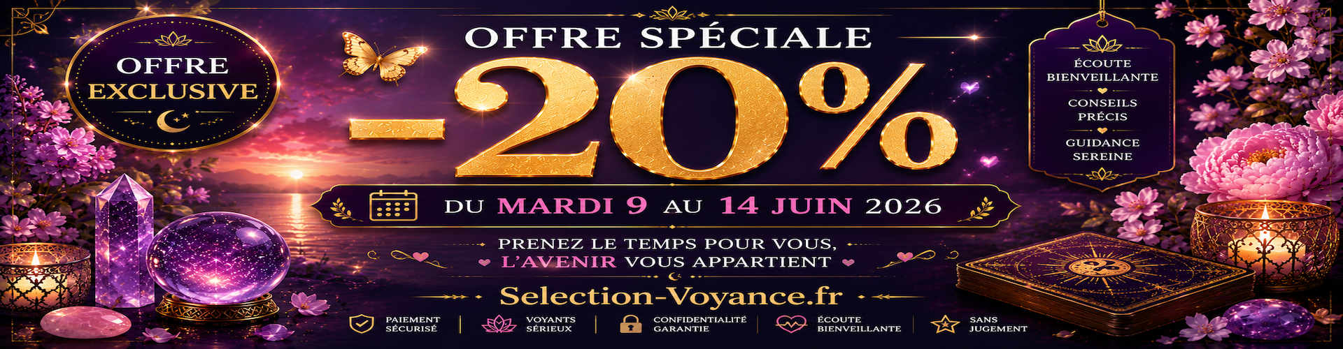 Offre spéciale 20% sur votre compte membre du 09 au 14 Juin 2026.

Maximum 100 euros - valable une seule fois.