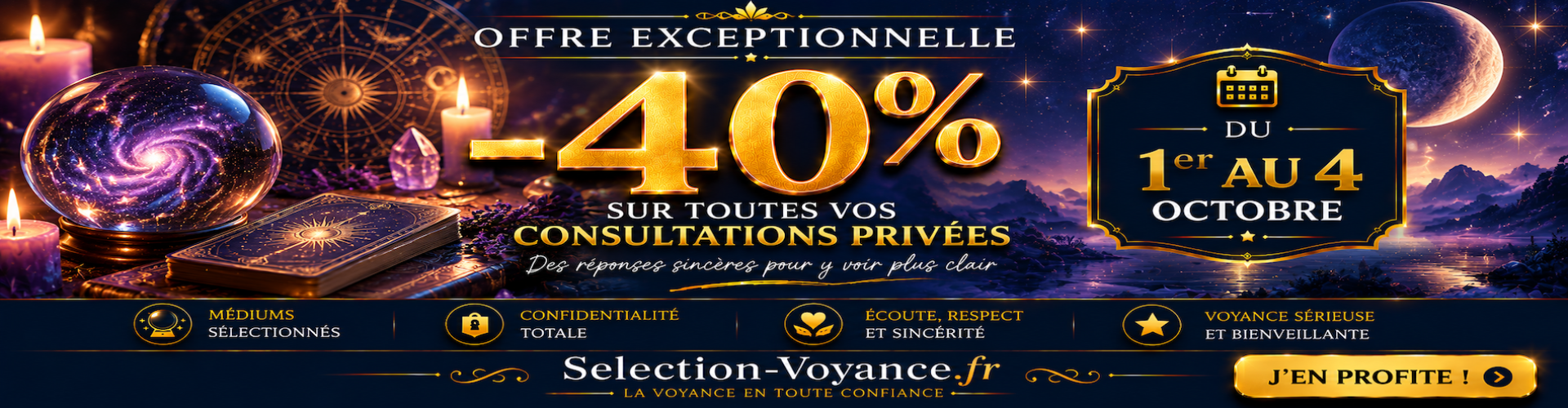 Offre spéciale 40% sur votre compte membre du 01 au 04 Octobre 2026.

Maximum 100 euros - valable une seule fois.
